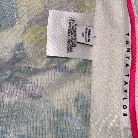 TANYA TAYLOR Womens Size 6 Avery Linen-Blend Pant - Picture 9 of 12